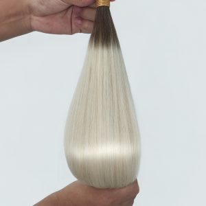 Human Hair Bulk Sample – Ash Blonde