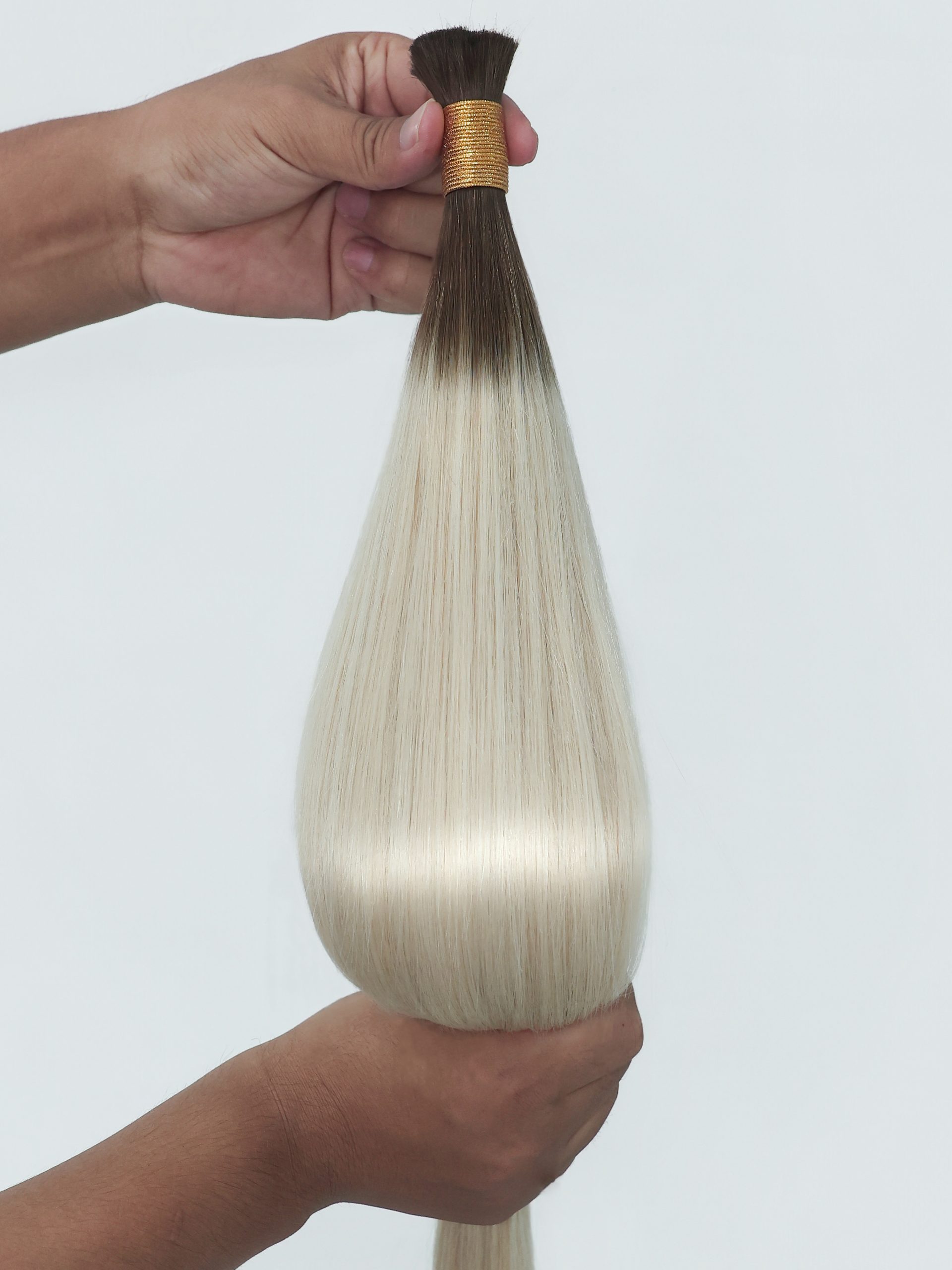 Human Hair Bulk Sample – Ash Blonde